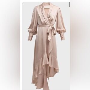 Zimmerman Pink Wrap Tie Dress